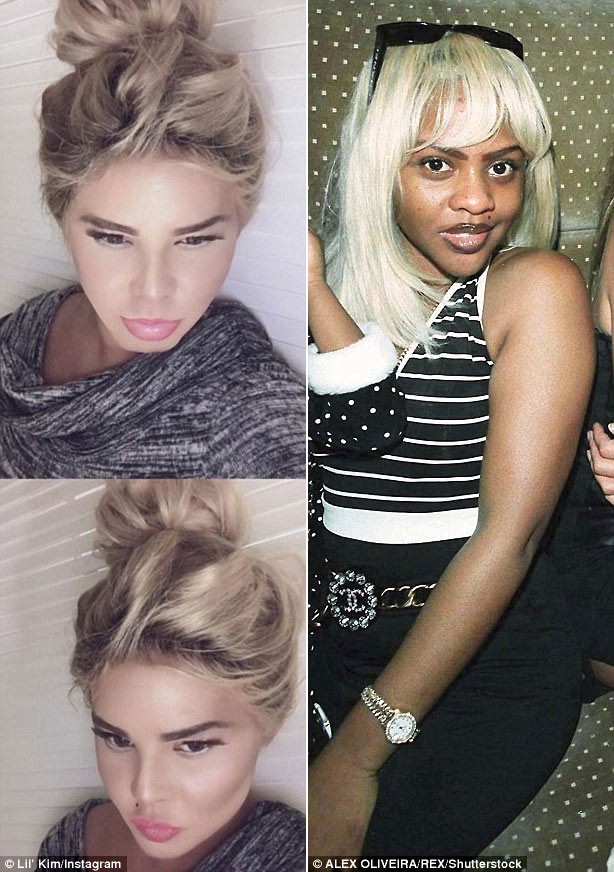 Loạt ảnh mà nữ rapper Lil’ Kim mới khoe trên Instagram khiến mọi người ngỡ ngàng và nhiều người không nhận ra nổi cô. Chính vì thế mà Lil' Kim được liệt vào danh sách 10 ngôi sao thay đổi diện mạo nhất trong showbiz.